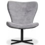 Plettet rd designerlnestol - Lysegr (Velvet)