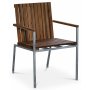 Alva spisebordsst 250x90 cm inkl. 8 stole - Teak / Galvaniseret stl