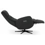 Marbck luksus recliner lnestol (2 el-motorer) indbygget fodskammel - Mrkegrt stof