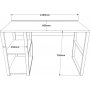 Metal skrivebord 120 x 60 cm - Fyrretr