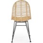 Juri spisestol - Rattan/sort