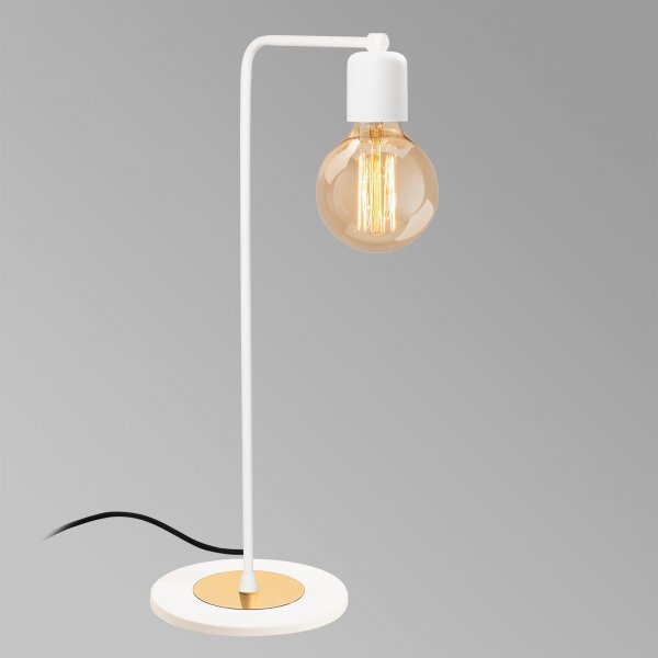 Harput bordlampe - Hvid/guld