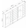 Armadio hallmbler B 360 x 35 x 210 cm - Hvid
