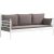 Manyas 3-personers udendrs sofa - Hvid/brun + Mbelplejest til tekstiler