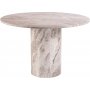 Pegani rundt spisebord i beige/gr marmor - 110 cm