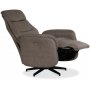 Comfort Saga (el) reclinerlnestol med indbygget fodsttte - Grbeige ecolder