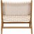 Rike loungestol - Creme PU/teak