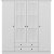 Capeto garderobe med spejlger, 180x52x190 cm, variant B - Hvid