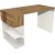 Alphonzo skrivebord 121,8x60 cm - Hvid/valnd