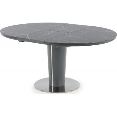 Market spisebord 120-160 cm - Gr marmor/mrkegr