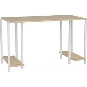 Academy skrivebord 125,2 x 60 cm - Hvid/eg