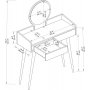 Trucco toiletbord 134 x 37 cm - Fyrretr/beige