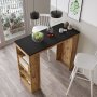 Style barbord 120 x 51,6 cm - Fyrretr/sort