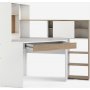Funktion Plus skrivebord 138,4 x 101,6 x 141,1 cm - Hvid/eg