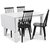 Sander spisegruppe, bord med klap og 4 stk sorte Dalsland-stole