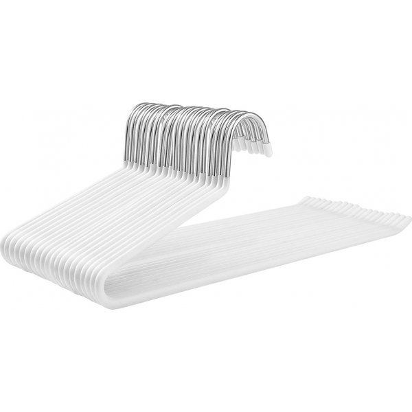 Buksebjle, metal, 38 cm, 20-pak - Hvid