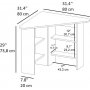Hjrne hjrne skrivebord 80 x 80 cm - Fyrretr