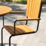 Holmsund spisegruppebord med 4 stole - Tr/sort