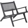 Linnea lnestol - Sort/rattan