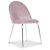 Plaza velvet stol - Lysrosa / Krom + Møbelfødder