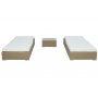 Solsenge 2 stk. med bord - Naturlig rotting