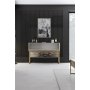 Lux aflastningsbord 120 x 30 cm - Travertin/guld