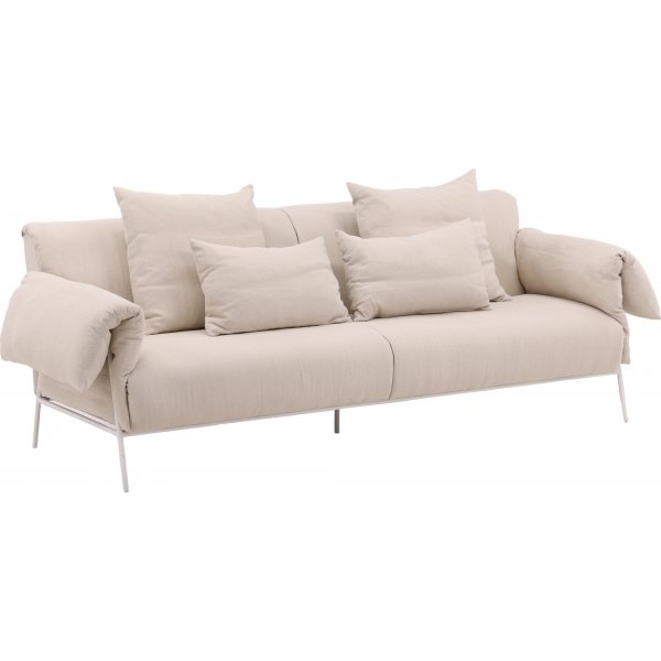 cker 3-personers sofa - Beige/hvid