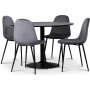 Seat spisegruppe, spisebord med 4 Carisma fljlstole - sort / gr