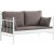 Lalas 2-personers udendrs sofa - Hvid/brun + Mbelplejest til tekstiler