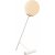 Golf bordlampe opal - Hvid