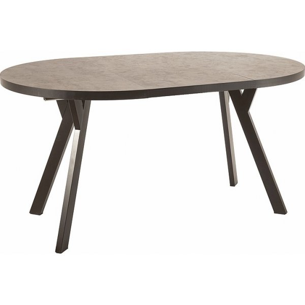 Mens udtrkbart spisebord 100x168 x 100 cm - Mrkebrun marmorlaminat