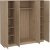 Billund garderobe med 4 lger - Hickory