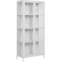 Brisbane glasskab 80x35x175 cm - Hvid