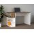 Alphonzo skrivebord 121,8x60 cm - Hvid/valnd