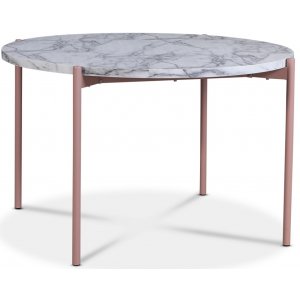 Asp spisebord 120cm - Lys marmor / pink + Mbelfdder