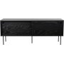 Volume mediebnk 132 cm - Sort