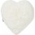 Fluffy hjerteformet pyntepude Elfenben - 45 x 45 cm