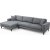 Nordic divan sofa venstre - Mrkegr