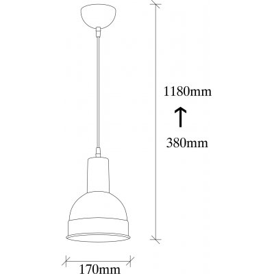 Bergamot loftslampe 183-S - Sort