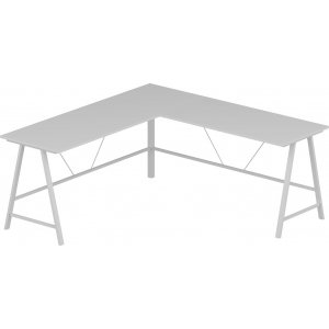 Team hjrne skrivebord 180 x 60 cm - Hvid