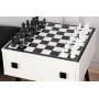 Chesso skakbord 50 x 50 cm - Hvid/sort