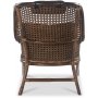 Anton lnestol i rattan - Brunbejdset / Sort PU