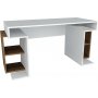 Monument skrivebord 140x60 cm - Hvid/valnd