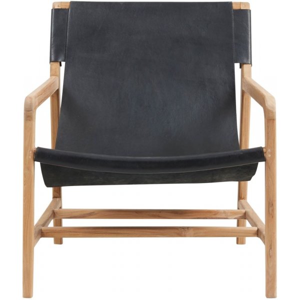 Charleston lnestol - Teak/sort