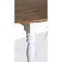 Victoria spisegruppe, ovalt spisebord 178 x 110 cm med 4 Tuva stole - Hvid/Brun bejdse + Pletfjerner til mbler