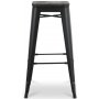 Montreux barstol i metalplade vintage - metalplade / mrkebrunt tr + Mbelfdder