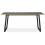 Edge 3.0 spisebordsst 140x90 cm inkl. 4 hvidolierede Orust pindestole - Gr Hjtrykslaminat (HPL)