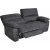 Coventry 3-personers hvilesofa med elektrisk mekanisme - Gr mikrofiber