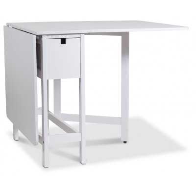 Sandhamn klapbord med skuffe - Hvid + Mbelplejest til tekstiler