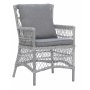 Cafst med 2 stole og bord 48 x 48 cm gr/rattan - Tor/Provence